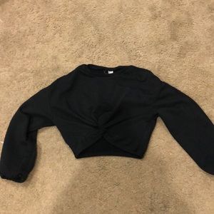 cropped, black sweater, extra small, HM
